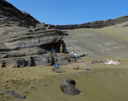 Green sand beach